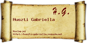 Huszti Gabriella névjegykártya
