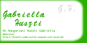 gabriella huszti business card